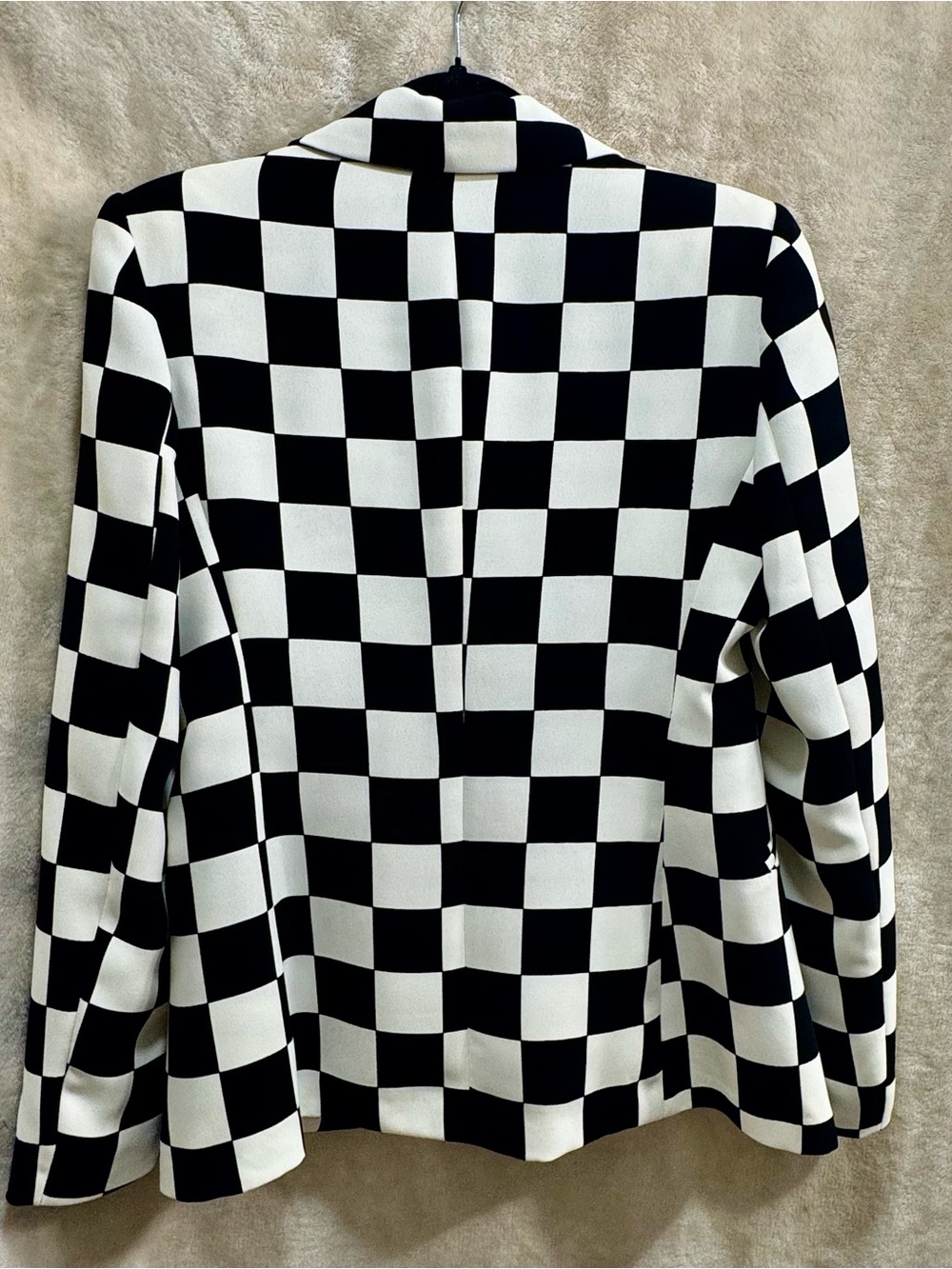 Rinascimento Black and White Checkerboard Blazer